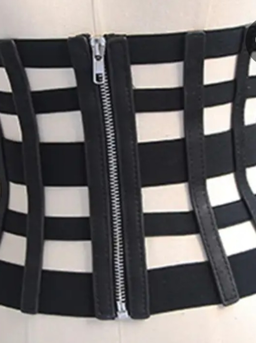 Black Wide Lattice Waist Belt - Women Accessories